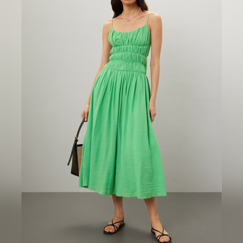 ASTR THE LABEL | $158 Adrina Smocked Open Back Midi Dress - Picture 2 of 5
